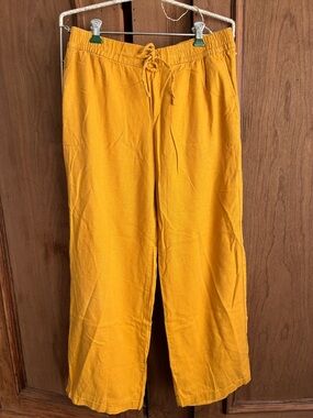 Men's Mustard Drawstring Casual Pants